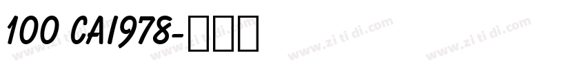 100 CAI978字体转换